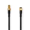 CAVO PROLUNGA ANTENNA SMA NEDIS CSGP02400BK100 SMA maschio | SMA femmina | Placcato oro | 50 Ohm | Doppio schermo | 10.0 m | Tondo | PVC | Nero | Polybag